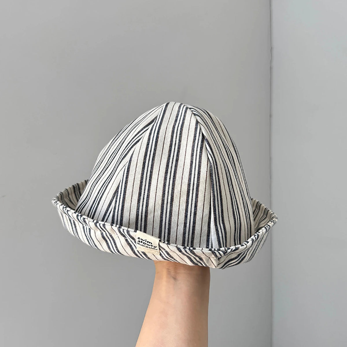 Baby Summer Cotton Fisherman Hat Fashion Striped Wide Brim Bucket Hats For Kids Boys Girls