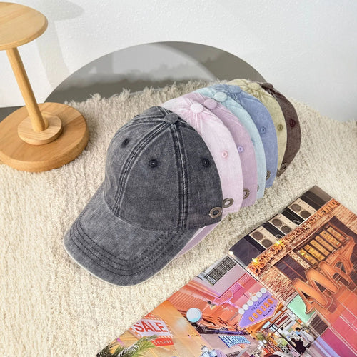 Women Washed Distressed Baseball Cap