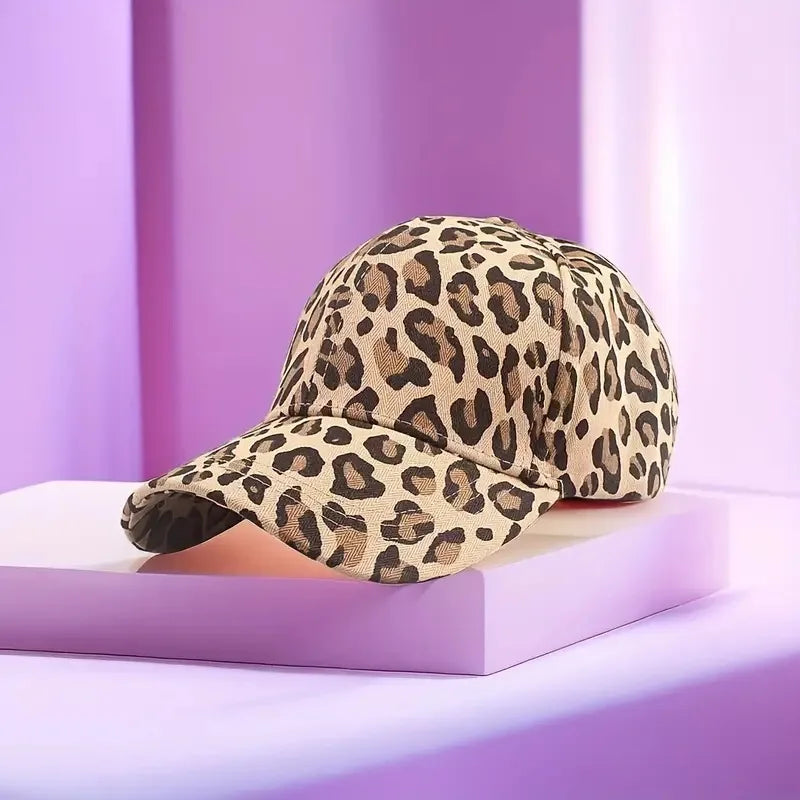 Unisex Light Panel Leopard Print Baseball Caps