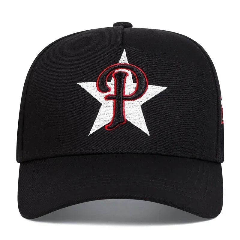 Unisex P Letter Embroidery Baseball Caps Spring and Autumn Sports Cap