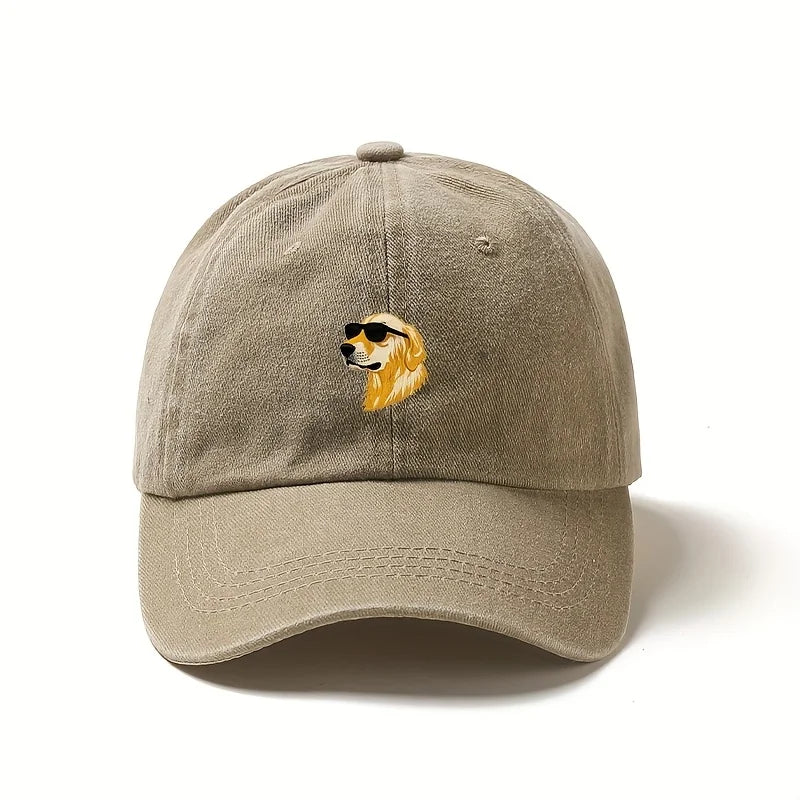 Wearing Sunglasses, a Golden Retriever Printed Baseball Cap