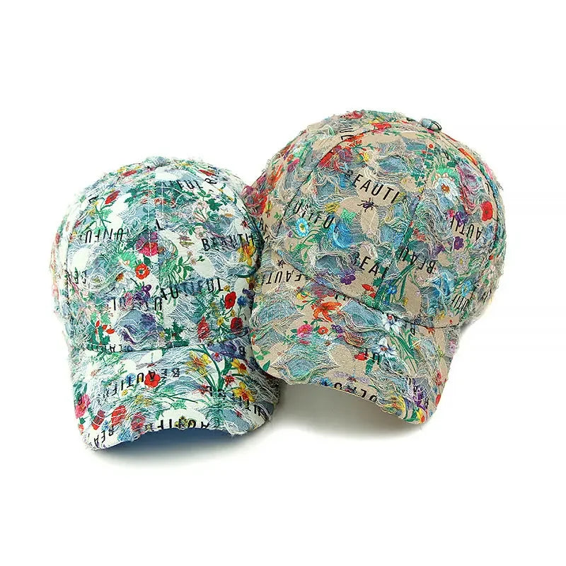 Spring And Summer Polyester Print Casquette Baseball Cap
