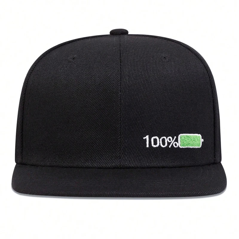 Unisex Battery Embroidery Hip Hop Hats Spring Autumn Outdoor Adjustable Casual Baseball Caps Sunscreen Hat