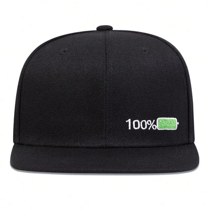 Unisex Battery Embroidery Hip Hop Hats Spring Autumn Outdoor Adjustable Casual Baseball Caps Sunscreen Hat