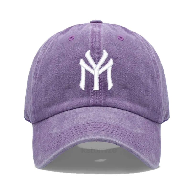 Letter MY Embroidery Baseball Cap Women Men Adjustable