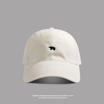 Stylish Bear Embroidered Baseball Cap Sun Protective Breathable Adjustable Ideal Casual Hat Unisex Baseball Cap