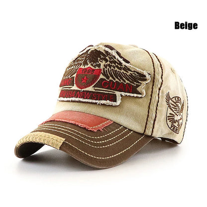 Eagle Embroidered Large Head Baseball Cap With 3 Sizes To Choose From