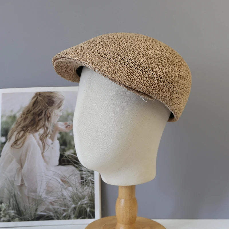 Hollowed Out Casual Duckbill Retro Artist Hat