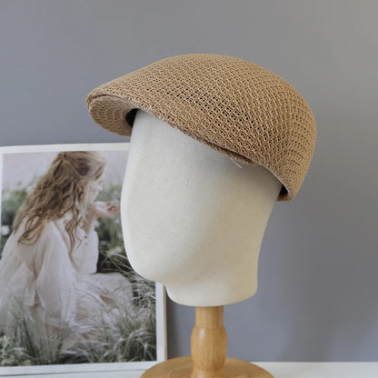 Hollowed Out Casual Duckbill Retro Artist Hat