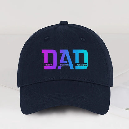 Colorful Gradient DAD Print Baseball Cap