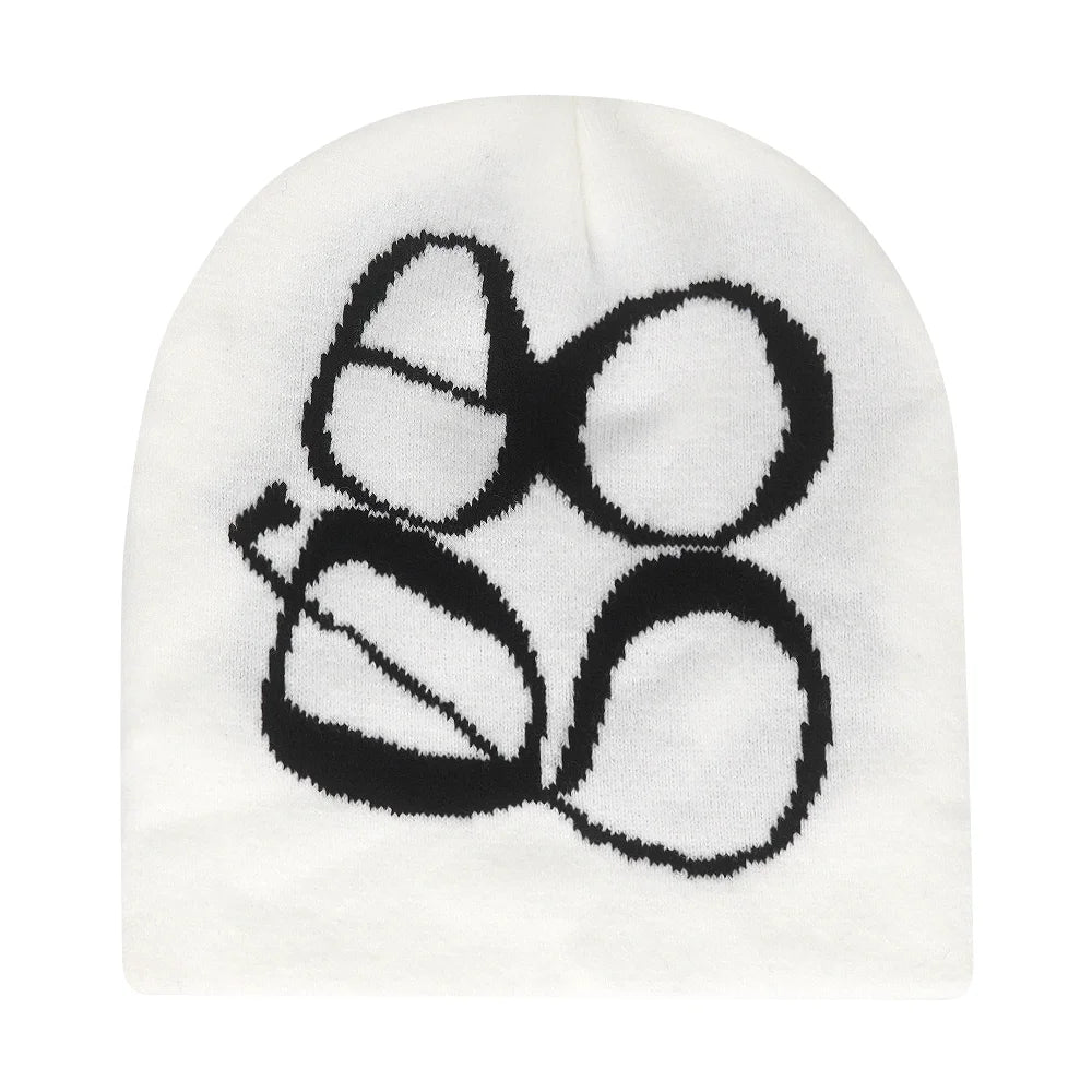 Y2k Letter Butter Knit Hats Skullies Beanies Autumn Winter Warm Hat