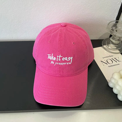 Letter Embroidery Soft Top Baseball Cap Fashion Casual Versatile Couple Cap