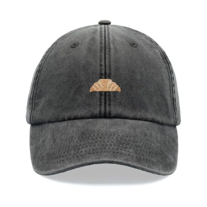 1pc Croissant Printing Retro Baseball Caps for Men