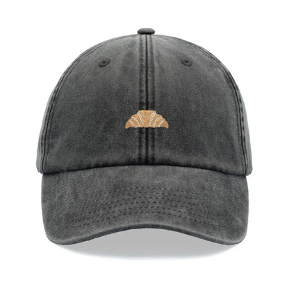 1pc Croissant Printing Retro Baseball Caps for Men