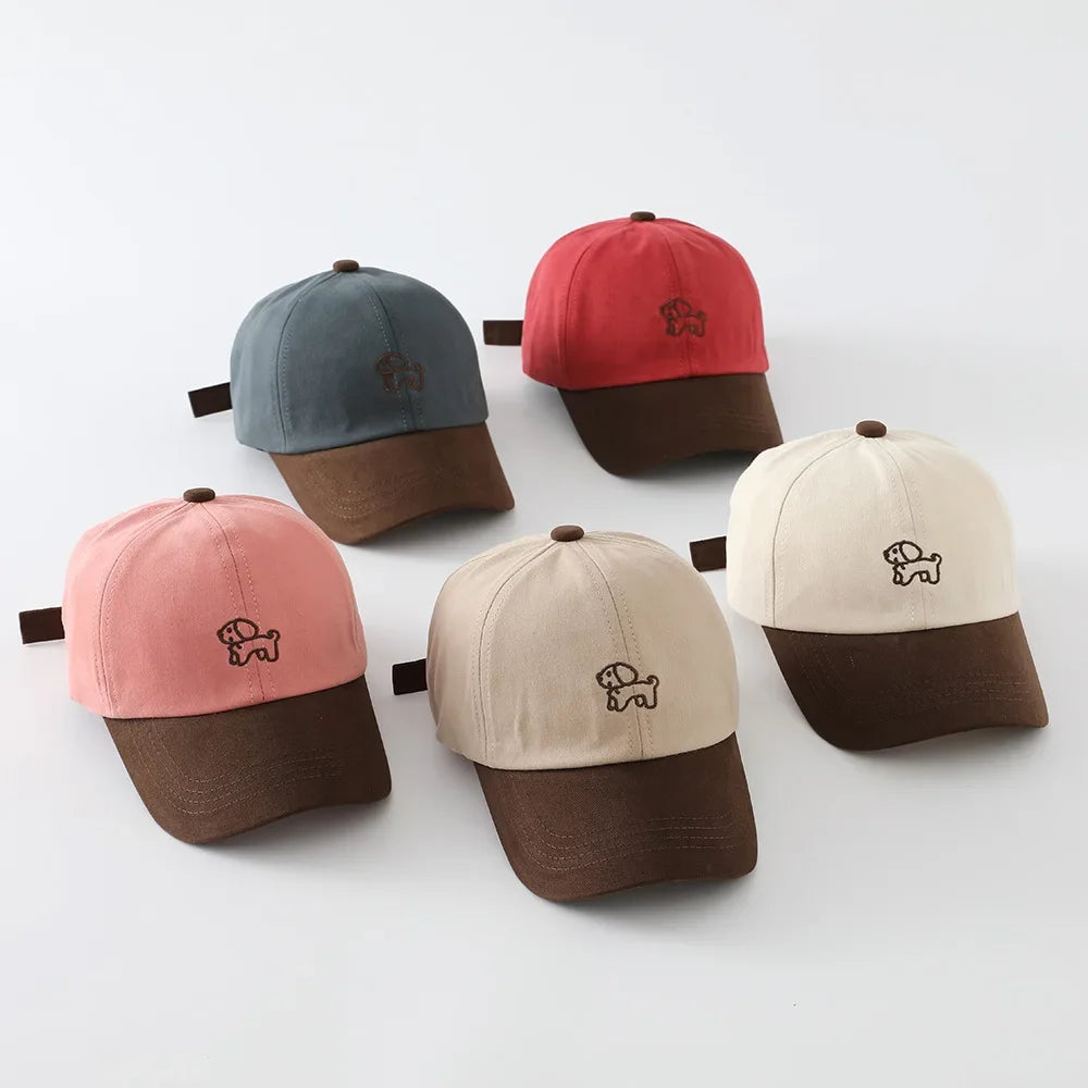 New Autumn Letter Embroidery Baseball Cap Fashion Style Baby Boys Girls Sun Hat Korean Caps Children