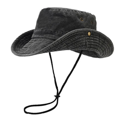 New Custom Logo Vintage Washed Cotton Fisherman Cap