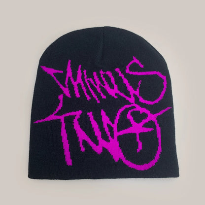 Niche American Street Jacquard Letters Knitted Hats New Men Women