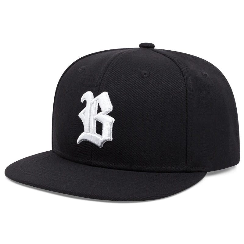 Letter B Gothic Street Skateboarding Hat Street Dance HipHop Hat Outdoor Sports Sunshade Hat Unisex