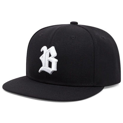 Letter B Gothic Street Skateboarding Hat Street Dance HipHop Hat Outdoor Sports Sunshade Hat Unisex