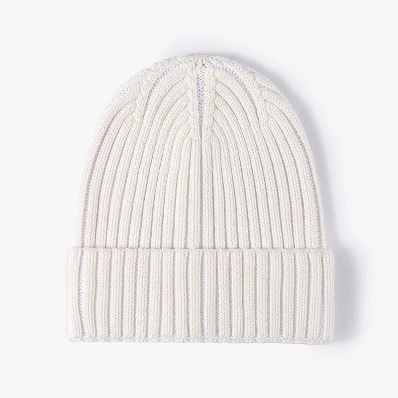 Men's Women Big Head Winter Brimless Head Wrapped Cotton Knit Cap
