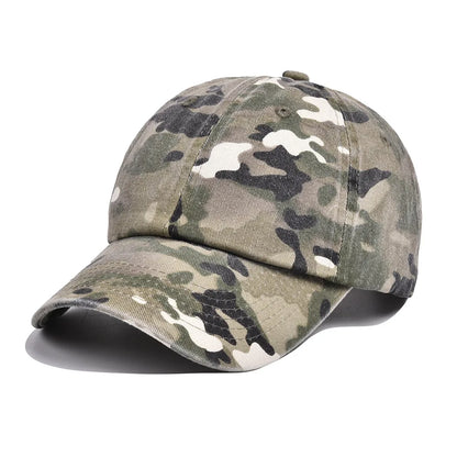 Unisex Hiking Camouflage Tactics Baseball Cap Leaves Jungle Hat Unstructured Panel Soft Top Sun Baseball Cap