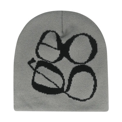 Y2K Letter Knitted Winter Autumn Beanie Cap Men Women