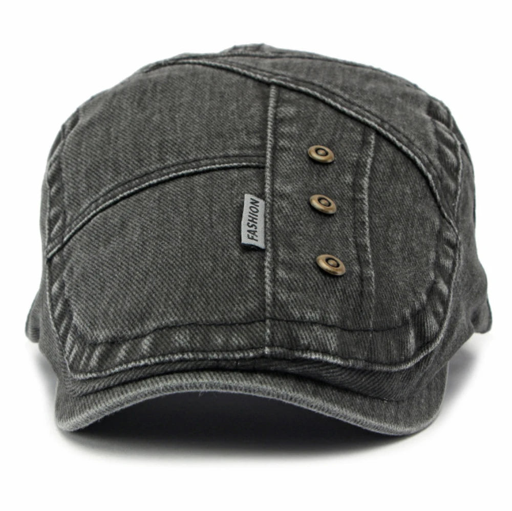 Male Female 100% Cotton Ivy Flat Cap Unisex Spring Adjustable Beret Cap
