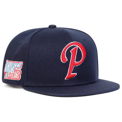 Unisex P Letter Embroidery Hip-hop Hats Fashion Spring Autumn
