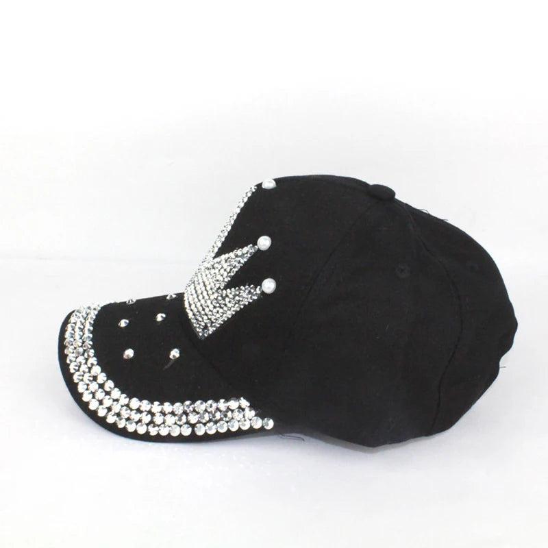 Casual Rhinestone Cute Adult Baseball Caps