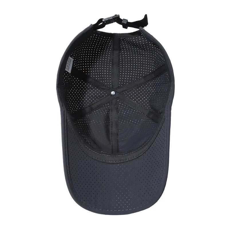 Quick Dry Baseball Cap For Men Outdoor Sports Mesh Breathable Sun Hat
