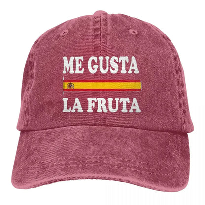 Retro Me Gusta La Fruta Spain Spanish Trucker Hat Men Women