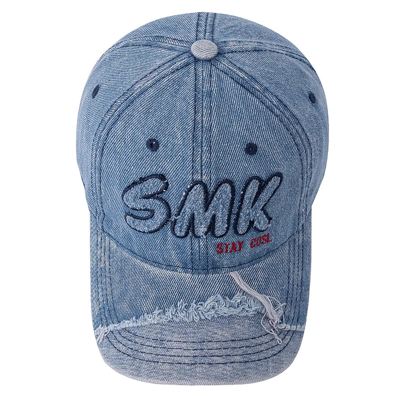 Unisex Washed Cotton Raw Hem Baseball Cap
