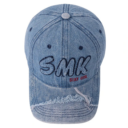 Unisex Washed Cotton Raw Hem Baseball Cap