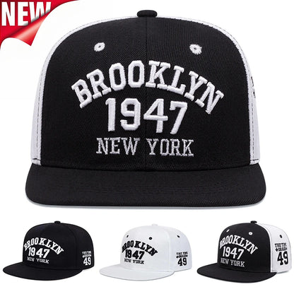 1947 Brooklyn Embroidery Snapback Hat High Quality  Snapback Cap Men's