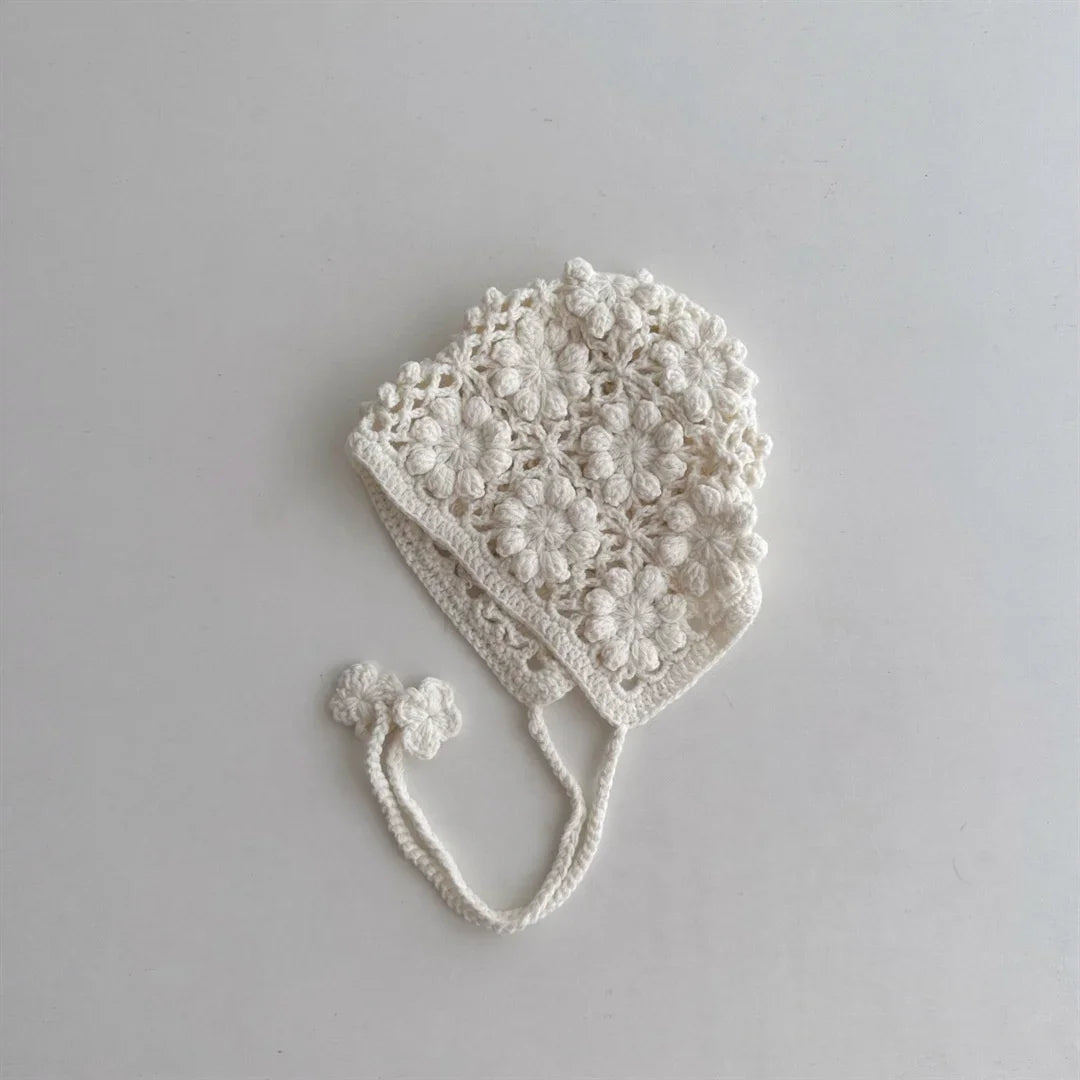 Knitted Baby Hat Kids Girls Handmade Crochet Ear Flap Beanie