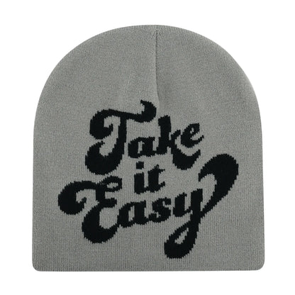 Y2k Letter Butter Knit Hats Skullies Beanies Autumn Winter Warm Hat