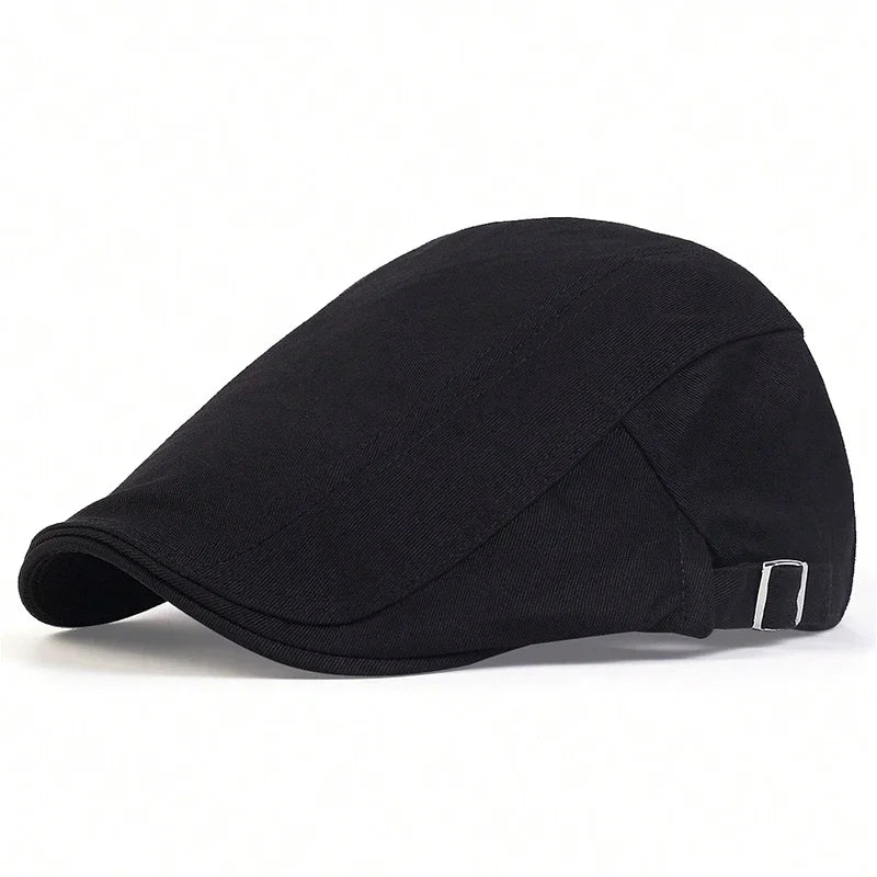 Men Light Board Solid Color Berets Newsboy Caps