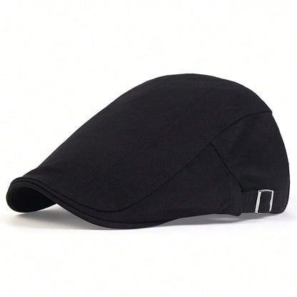 Men Light Board Solid Color Berets Newsboy Caps