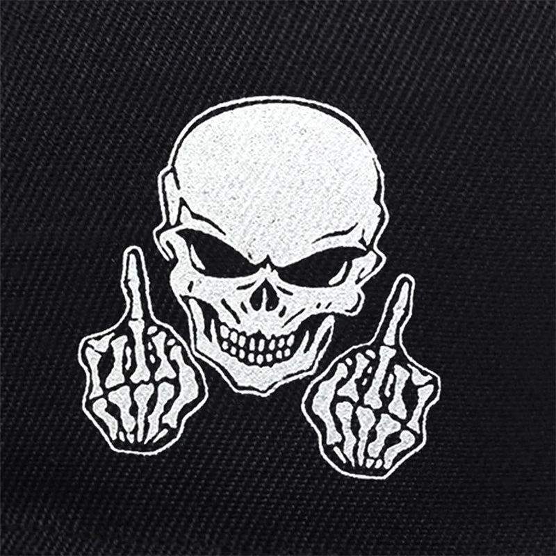 Unisex Skeleton Finger Embroidery Hip-hop Hats Spring Autumn Outdoor