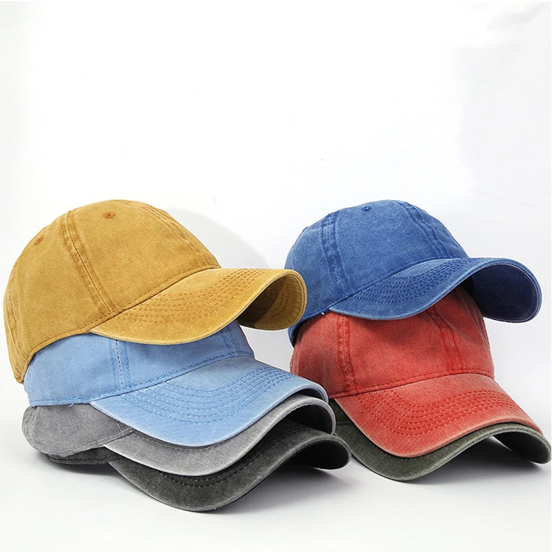Washed Baseball Cap Embroidered Snapback Hats