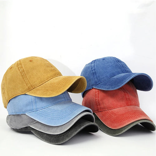 Washed Baseball Cap Embroidered Snapback Hats