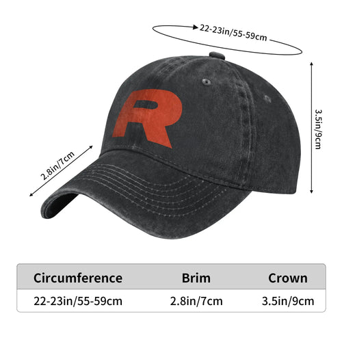 Team Rocket Logo Sun Baseball Cap Female Male Print Hip Hop Hats