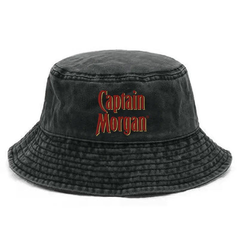 Captain Morgan Bob Bucket Hat Distressed Hats Cap Men Retro Outdoor Summer
