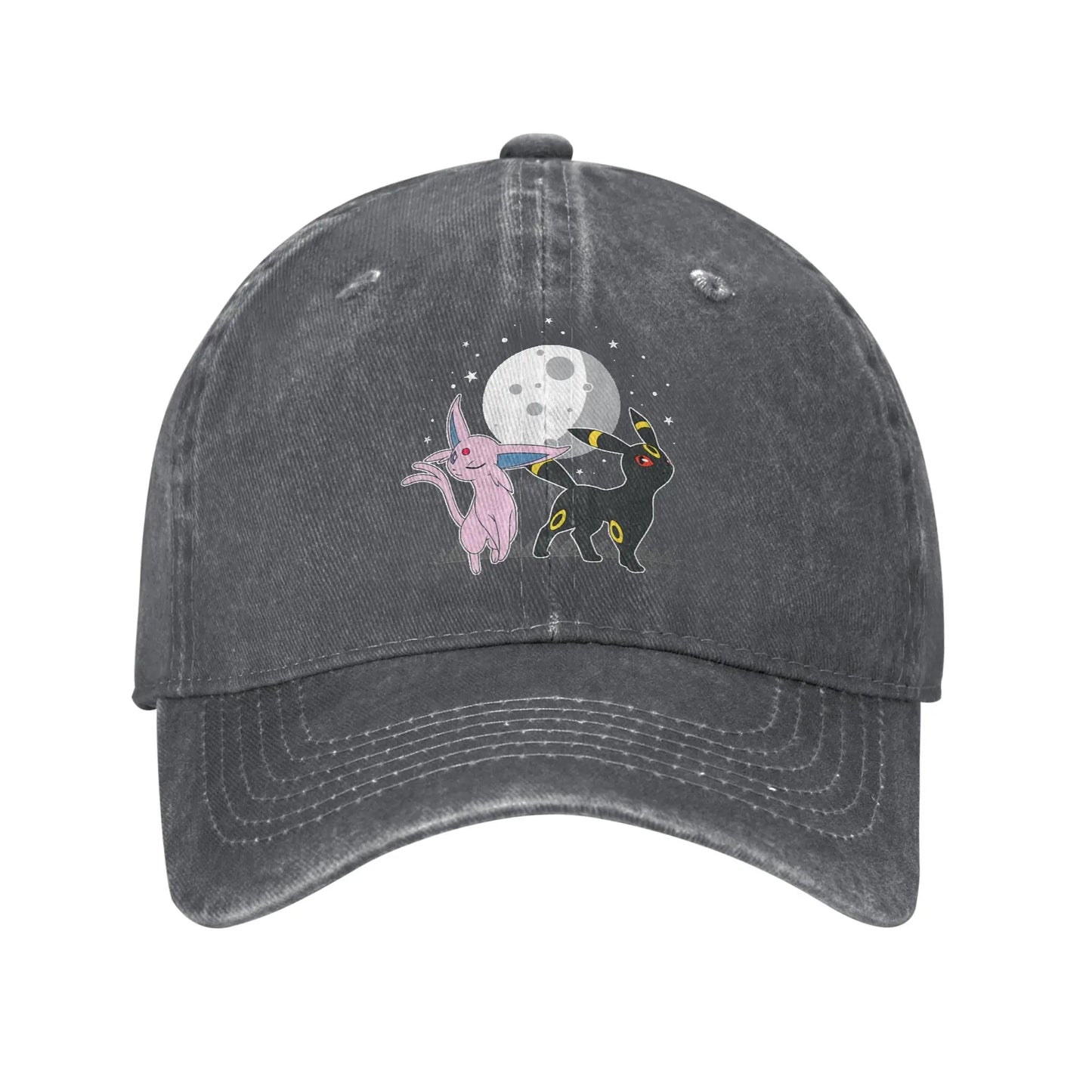 Washed Baseball Cap Pokemon Celestial Espeon and Umbreon Summer For Female Male