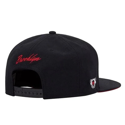 Brooklyn Black Cotton Hip Hop Snapback Hat