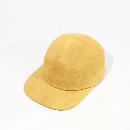 Suede Velvet 5 Panels Cap Flat Bill Running Hat