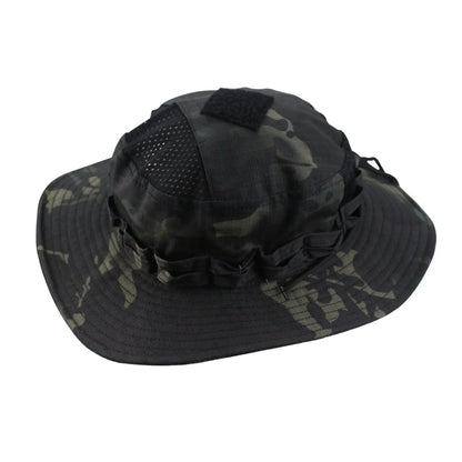 Ruins Camo Outdoor Summer Fishing Sunshade Benny Hat Round Brim Cap Fisherman Hats