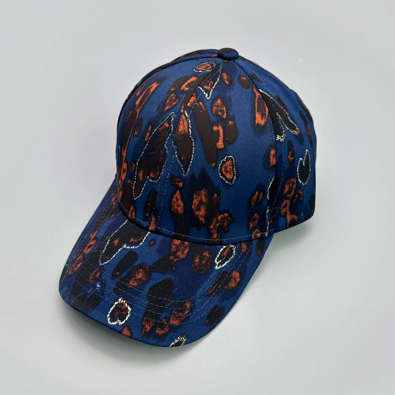 Graffiti Leopard Stripe Print Baseball Hats