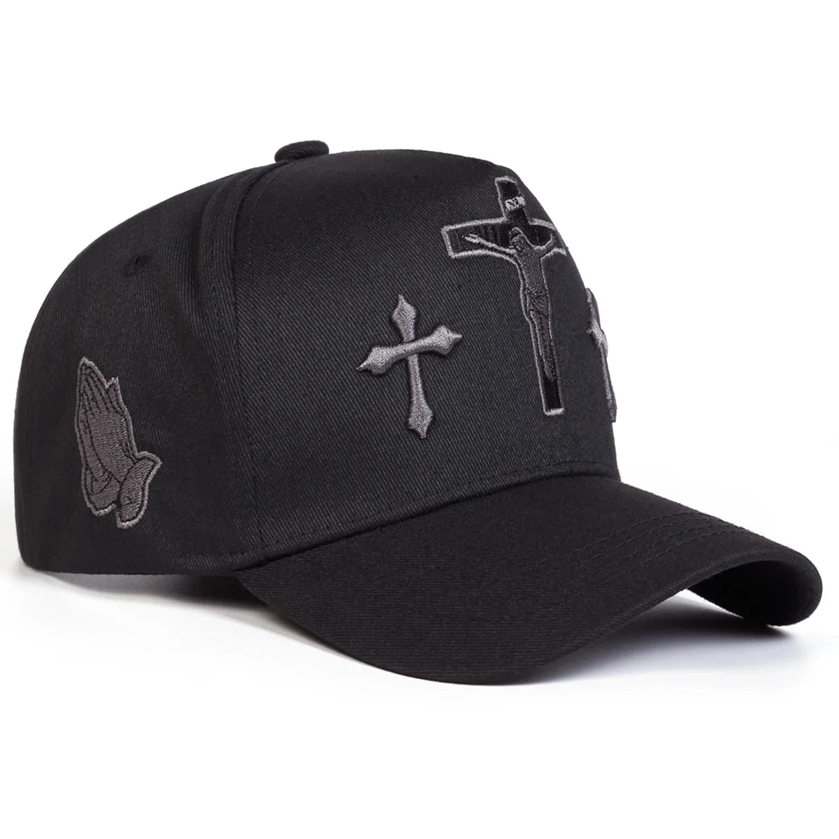 Unisex Cross Embroidery Baseball Caps Spring and Autumn