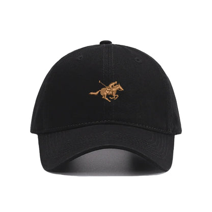 Embroidery Horse Racing Men Baseball Cap Soft Cotton Sun Hats Women Snapback